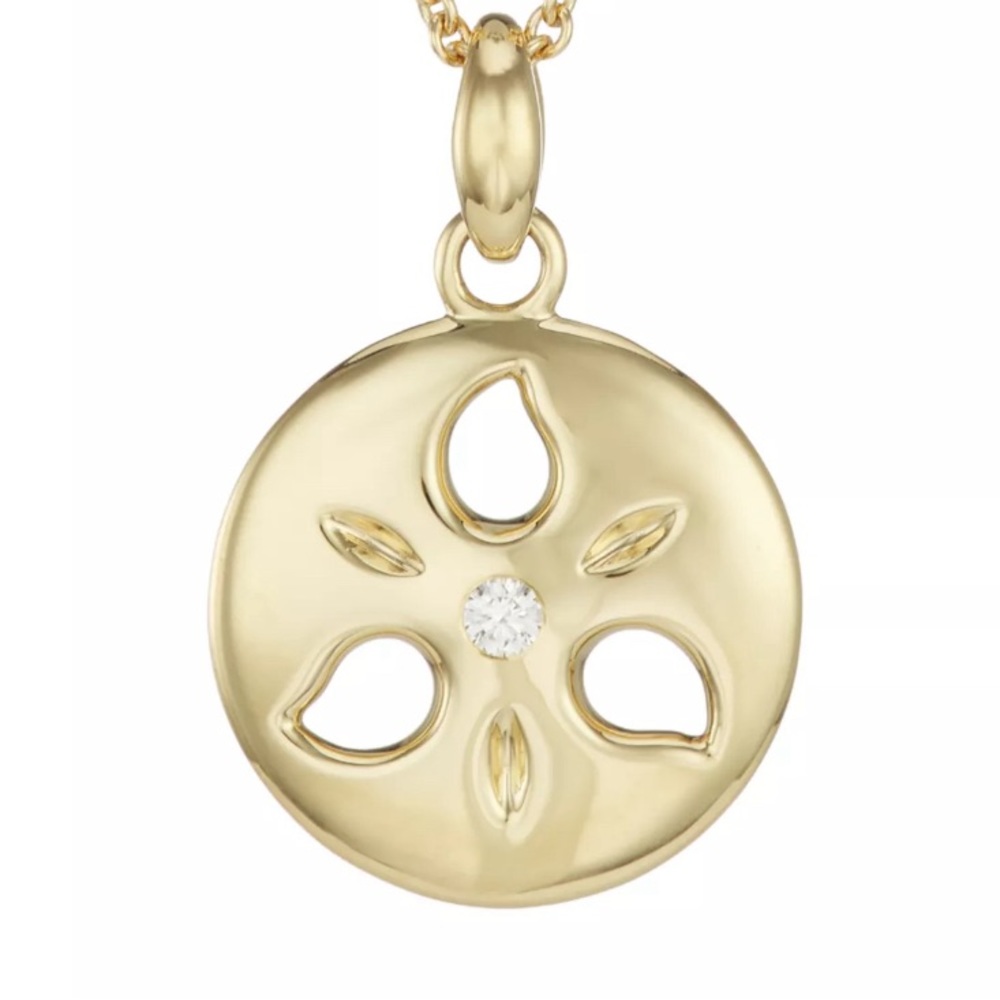 TAMARA COMOLLI 18K Yellow Gold & Diamond Small Sand Dollar Pendant